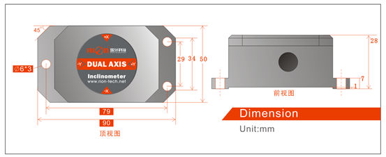 Υψηλός Inclinometer επιπέδων ακρίβειας αισθητήρας, αισθητήρας γωνίας ανελκυστήρων βραχιόνων, υψηλός αισθητήρας ελέγχου γωνίας συχνότητας απάντησης